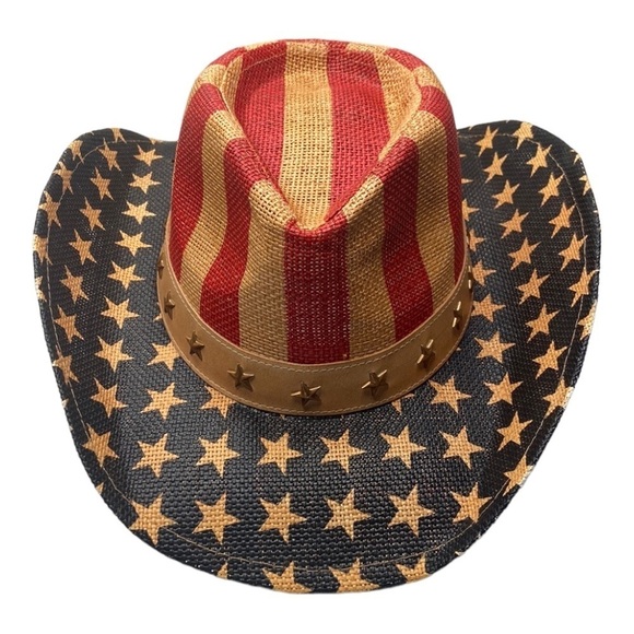 Goldcoast Sunware Patriotic American Flag Cowboy Hat NWT main image 10
